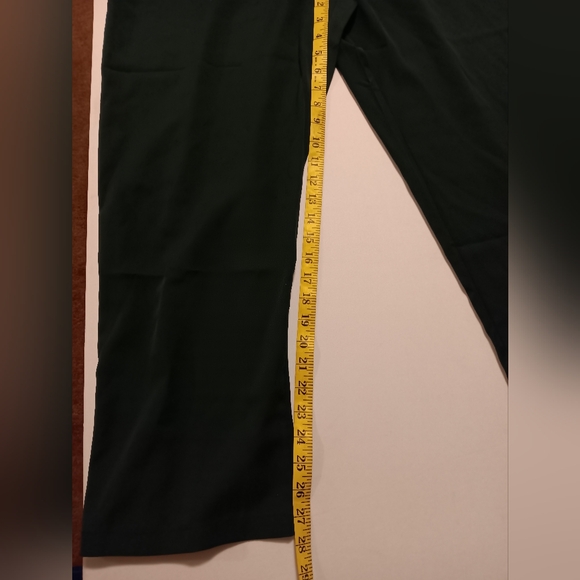 - Vintage Green long sleeve wide leg jumpsuit button down front retro style - Picture 3 of 4